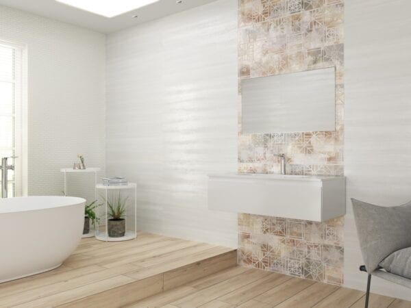 White walls with tiles