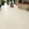 closeup shot of the floor with tiles